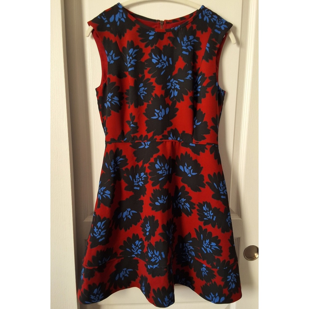 J.Crew Women 8 Floral Dress Career Casual Fit‎ Flare Sleeveless Summer Spring